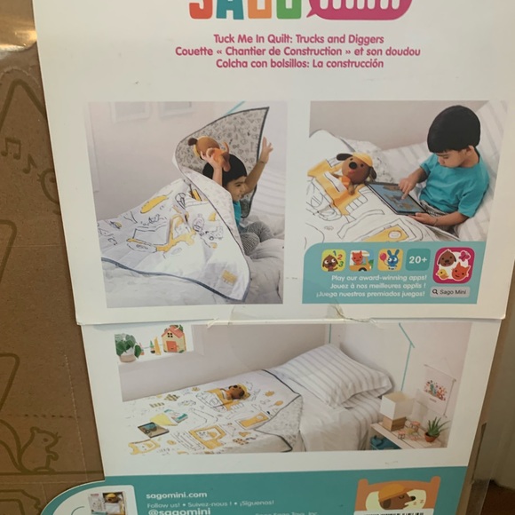 NIB Sago Mini Tuck Me In Quilt Trucks and Diggers - Picture 6 of 8